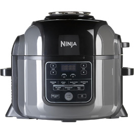 Мультиварка Ninja Foodi 7-в-1, 6 л, 7 режимів, тиск, аерофритюр, гриль, нержавіюча сталь, чорна, OP300EU
