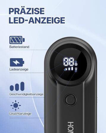 Електричний видалення ворсу Fusselrasierer: USB зарядка 2000mAh, LED-дисплей, 3 режими, 3 змінні насадки для одягу та ковдр (чорний)