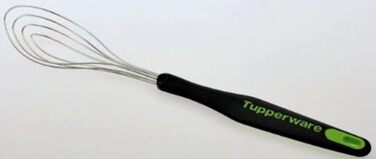 Кухонний вінчик Tupperware D165, чорний-зелений, зручний для збивання