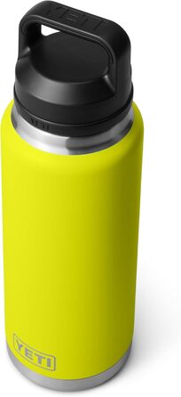 YETI Rambler 36 oz Chug Cap Bottle - Vacuum Insulated Stainless Steel, Firefly Yellow