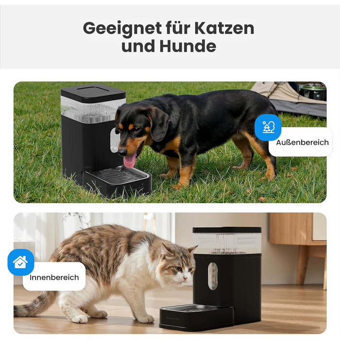 Автоматичний диспенсер води для собак та котів Gardner Pet, годівниця, велика ємність (8.5л, чорний)