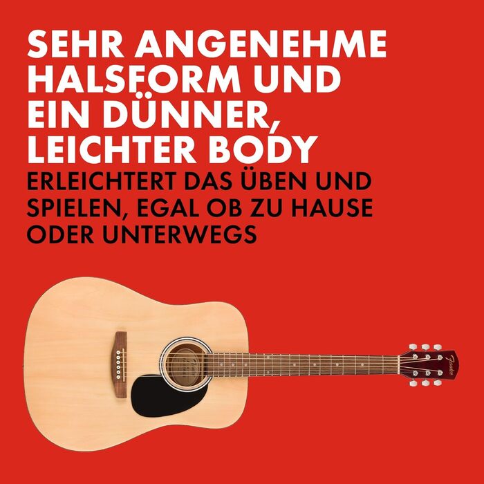 Акустична гітара Fender FA-25 Dreadnought з палісандровим гриф, натуральний колір