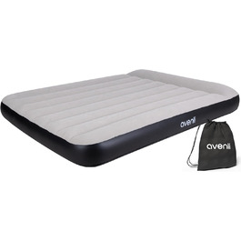 Надувний матрац-ліжко AVENLI для 2 осіб, 191x137x30 см з інтегрованою помпою, з флаоковою поверхнею, для кемпінгу та дому
