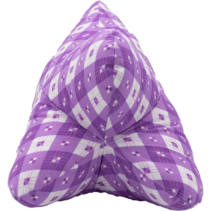 POWER INN Велике подушко-підголівник для читання 44x23 см | Подушка-підголівник як книжка-підставка та подушка для читання | Можна прати при 60°C з високоякісного дизайнерського друку 100% бавовни (бавовна, фіолетовий) Фіолетова бавовна