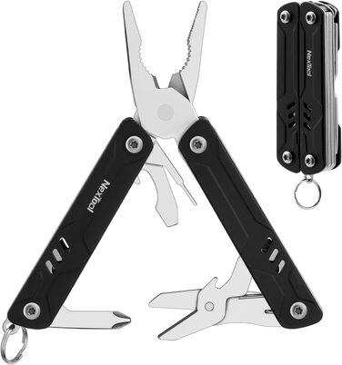 9-in-1 Mini Multitool with Needle-Nose Pliers, Scissors, SIM Extractor, and Screwdriver - For Travel, EDC, TSA Approved, Blade-Free (Mini Sailor Lite)