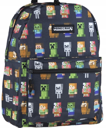 Шкільний рюкзак Astra Minecraft однокамерний, чорний, 16 л