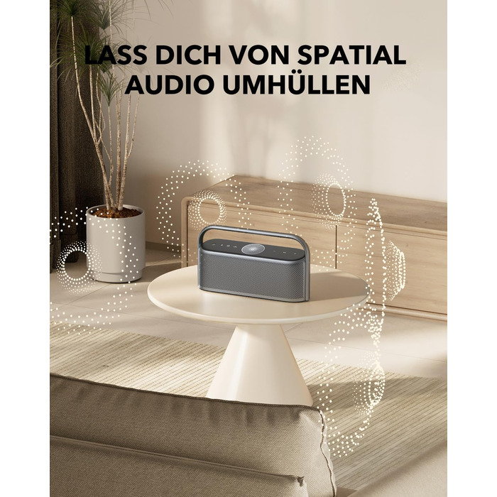 Soundcore Motion X600 – портативна Bluetooth колонка з Hi-Res Spatial Audio, 50W, IPX7, 12h, Pro EQ, AUX-IN (зелена/чорна)