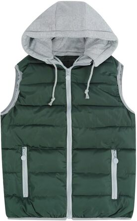 Жіноча степна жилетка YYNUDA з капюшоном, легка пухова жилетка, тепла, з прошарком, зимова жилетка, для активного відпочинку, S, зелена