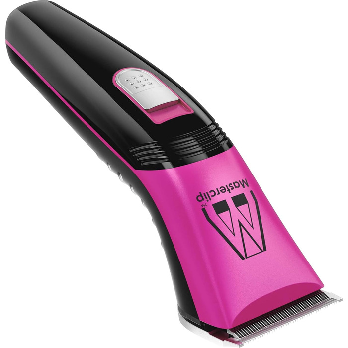 Машинка для стрижки шерсті собак Masterclip, тиха, професійна, бездротова, акумуляторна, для собак, котів та інших тварин (Рожева)