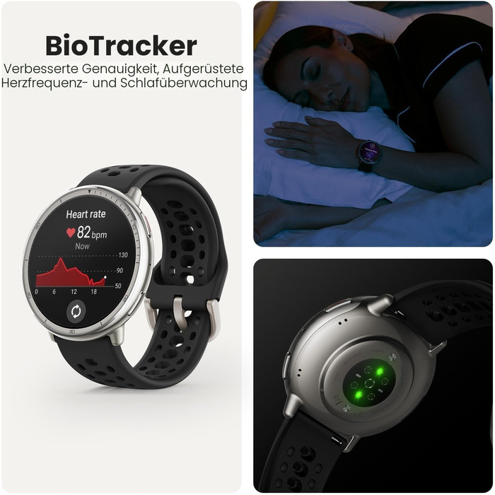 Смарт-годинник Amazfit Active 2 44мм: GPS, фітнес-трекер, 160+ режимів спорту, моніторинг сну, водонепроникний, для Android та iPhone, чорний силікон