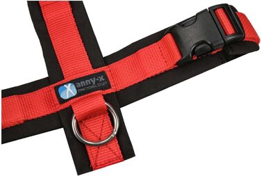 Anny-X нагрудник для собак, чорний/червоний, розмір M