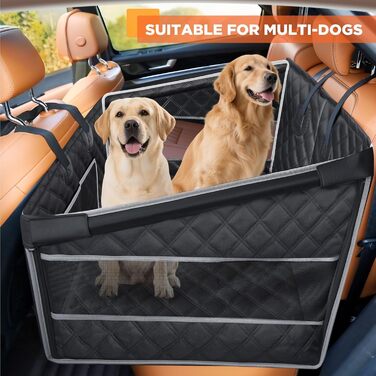 Автокрісло для собак Gimars - великі та середні породи, водонепроникне, безпечне, з ременями, сітчасті вікна