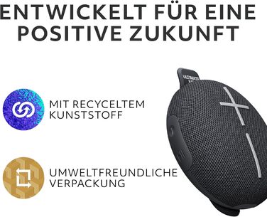 Портативна Bluetooth колонка Ultimate Ears MINIROLL: Водонепроникна, пилозахисна (IP67), потужний бас, чорний колір