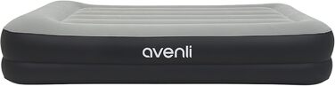 Надувний матрац-ліжко AVENLI для 2 осіб з інтегрованим насосом, флаокована поверхня, 191x99x36 см (для кемпінгу та дому)