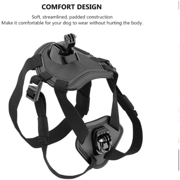 Шлейка для собак з кріпленням GoPro та DJI Osmo, м'яка, регульована, для собак різних розмірів