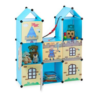 Relaxdays Knight's Castle-themed Storage Shelf for Children's Room