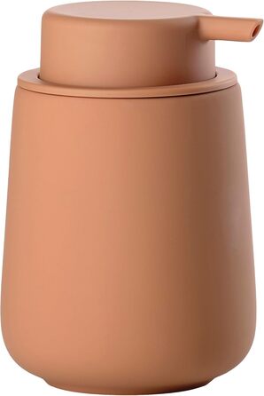 Zone Denmark Nova One Soap Dispenser for the Bathroom, Dispenser made of ceramic for hand soap/liquid soap, Diameter 8 cm, Height 11.5 cm, Capacity 250 ml, Mandarin