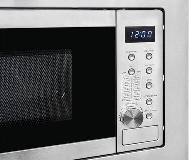 Вбудована мікрохвильова піч Exquisit EMW20-DG-020 Inox: 800 Вт, 1000 Вт гриль, 8 програм, діаметр підноса 27 см, нержавіюча сталь