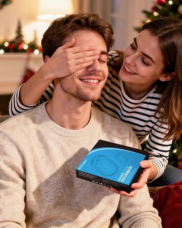 Електричний грілка для рук Bosoner: набір 2 шт, 6000mAh, USB, портативна, теплий подарунок для чоловіків та жінок, чорний