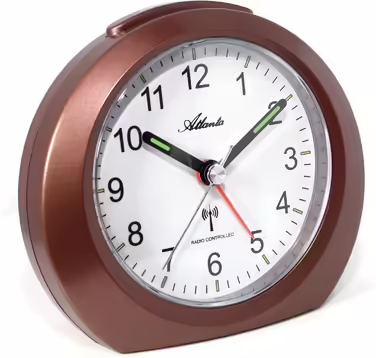 Tick-free alarm clock with light, snooze, and illuminated hands - Analog - 1856/3 (Braun)