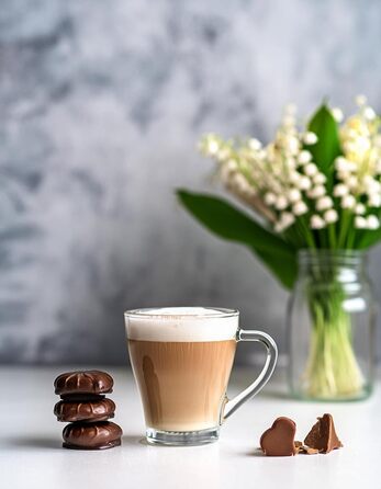 Набір кавових чашок KROSNO Glasmark 1992 (6 шт., 200 мл) з ручкою, для чаю, кави, напоїв, миття в посудомийній машині