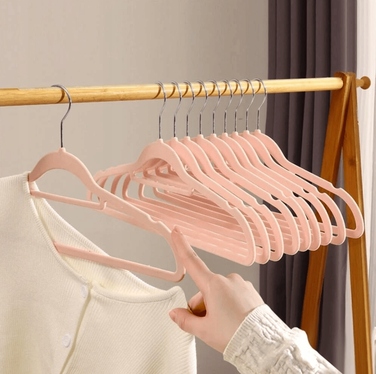 Велюрові вішаки Severno, рожеві, 20 шт.