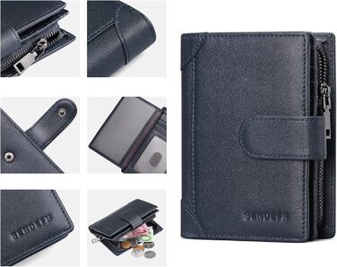 SENDEFN Wallet for Men RFID Protection Men's Wallet Leather Multifunctional Wallets, ID & Card Holders for Men