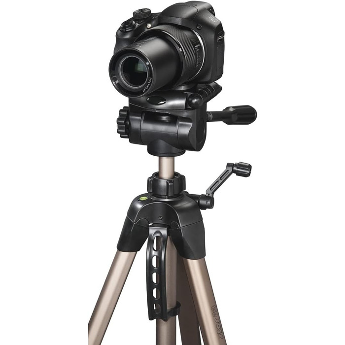 Легкий штатив-тринога Hama Star 05 106-3D з 3-позиційною головкою, розширюваний (66-166 см), колір шампань