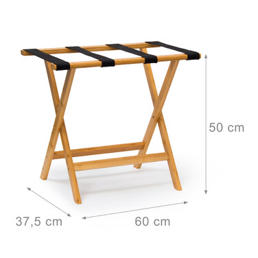 Relaxdays Bamboo Luggage Rack