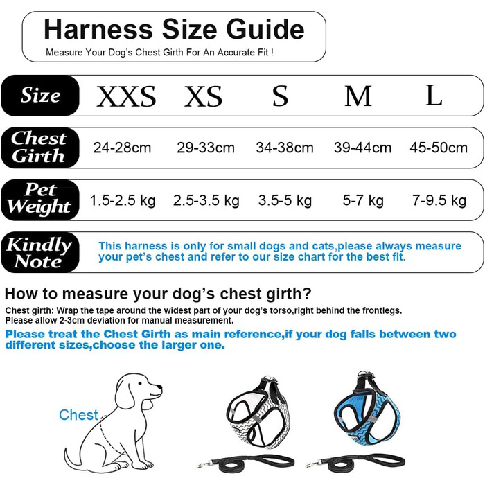 Нашийник для собак з повідком Anti-Zug, світловідбиваючий, для маленьких собак, кошенят, котів (XS, Біла хвиля)