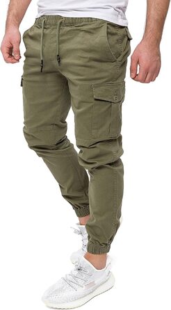 Штани карго чоловічі PITTMAN Darius, бавовняні, колір хакі (глибокий моховий зелений 180312), розмір 38W/36L