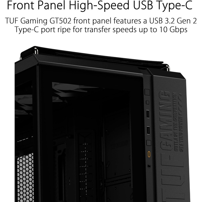 Комп'ютерний корпус ASUS TUF Gaming TG Black (модульний, двокамерний) з RGB підсвічуванням