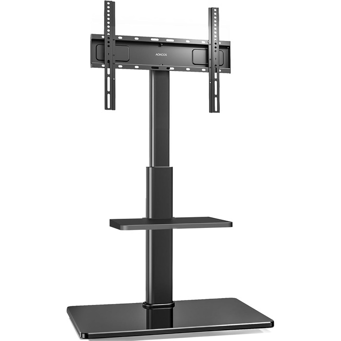 AOKCOS TV Stand - Adjustable Swivel & Tilt Floor Stand for 32-70 inch TVs (up to 40kg, VESA 400x400mm) - Black