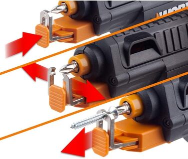 WORX WX121 акумуляторний ударний дриль-шуруповерт 12V – потужний безщітковий набір – 2-швидкісна коробка передач до 38Nm – легкий та компактний – холостий хід 0-450/0-1700 об/хв – з акумулятором, зарядним пристроєм та кейсом (з можливістю заміни патрона)