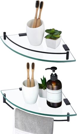 Скляна поличка для душу/ванної кімнати KES BGS101A--P - скляна поличка для душу, нержавіюча сталь SUS304, чорний колір