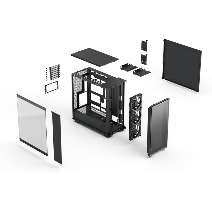 Корпус для ПК Fractal Design Meshify 2 White: Скло, RGB, 3 вентилятори, ATX/mATX/ITX