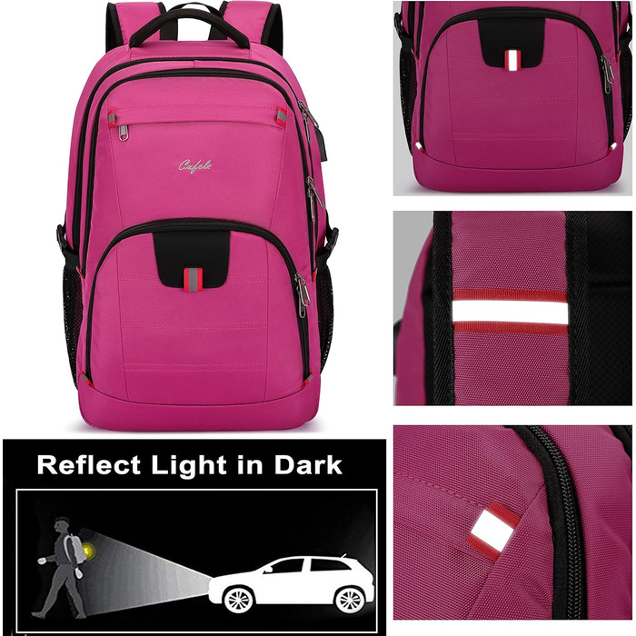 Рюкзак Cafele з RFID захистом та USB-портом для ноутбука, 17,3