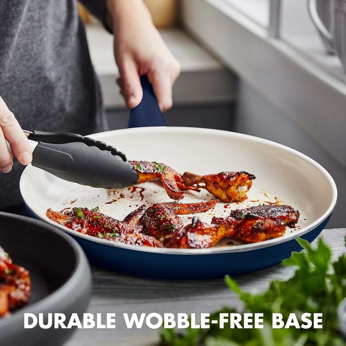 Набір сковорідок GreenPan Rio з антипригарним покриттям Ceramic Non-Stick, 3 шт. (17.8 см, 24.1 см, 27.9 см), блакитний