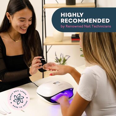 Лампа SUNUV для гель-лаку UV LED, сушарка для нігтів з 4 таймерами, LCD дисплеєм, інфрачервовим сенсором та подвійною швидкістю сушіння, колір Rose (чорний)