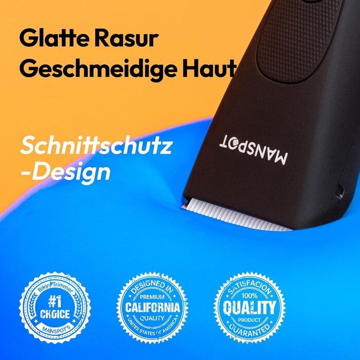 Електричний чоловічий триммер для тіла MANSPOT, водонепроникний, для інтимної зони, для ніг, грудей, чорний