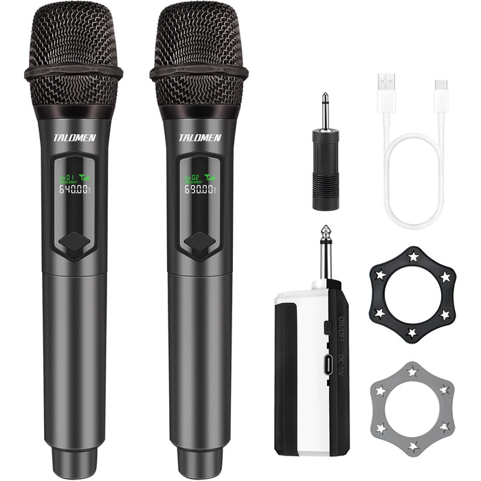 Мікрофон бездротовий K60-2 Grey - комплект з 2 шт. для DJ, співу, промов, вечірок, весіль, сцени
