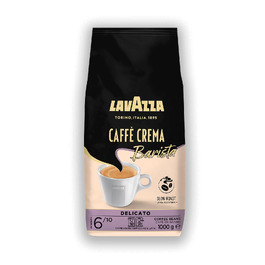 Кава в зернах Lavazza Caffè Crema Barista Delicato, Арабіка та Робуста для еспресомашин, середній обсмаження, нотки шоколаду та какао, інтенсивність 6/10, 1 кг
