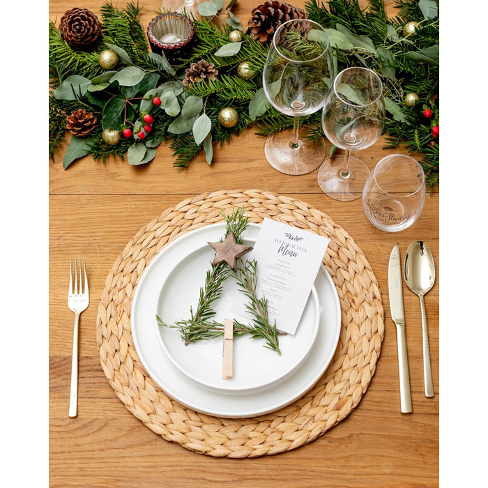 MÄSER Vada: Набір тарілок для 4 осіб, 12 шт. (Скандинавський дизайн, міцна порцеляна)