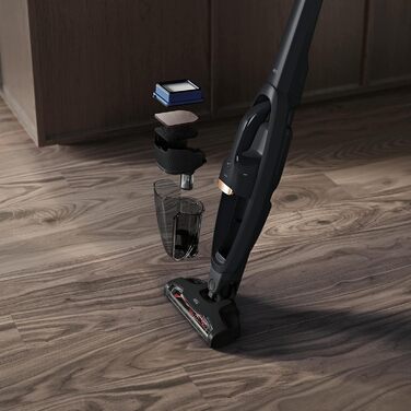 AEG QX6-1-45AN Cordless Vacuum Cleaner / Bagless Vacuum Cleaner / Quiet / Cordless Handheld Vacuum / 45 min Runtime / Lightweight / Hard Floors / 2in1 / Pet Hair / Dog / Cat / Carpet / Car / Grey