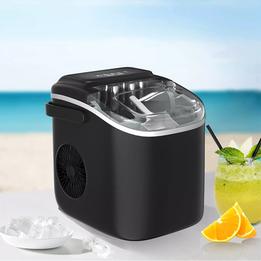 Льодогенератор Ice Cube Maker, чорний, 12 кг/24 год, з автоматичним вимкненням