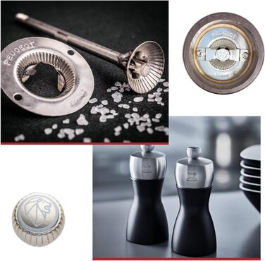 Мельниця для солі Peugeot Fidji 15 см Graphite - ручна, з регулюванням помелу, з PEFC-сертифікованого дерева