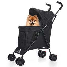Візок Wedyvko Reisebuggy для собак та котів, чорний, до 15 кг