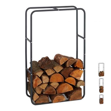Relaxdays Metal Firewood Rack