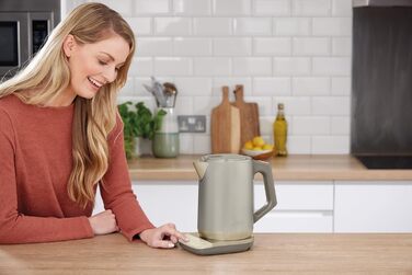 Електричний чайник Ninja Perfect Temperature, 1.7 л, швидке кип'ятіння, 6 температурних режимів, функція підтримання тепла, Stonegold, KT201EUSTGD