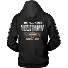 Худі чоловіче Harley-Davidson Military Exclusive H-D Licensed Epic Overseas Tour, чорний